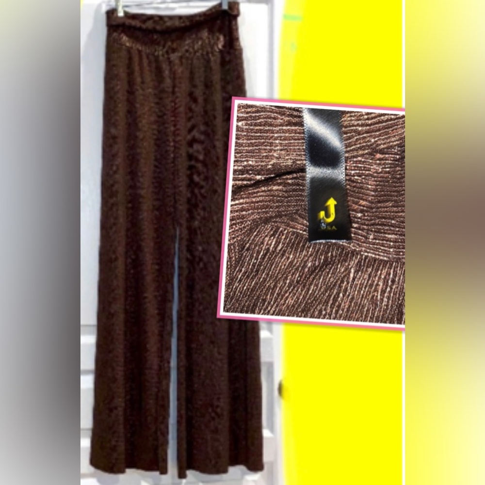 J USA Brand bronze metallic loose pants womens size medium  8 10